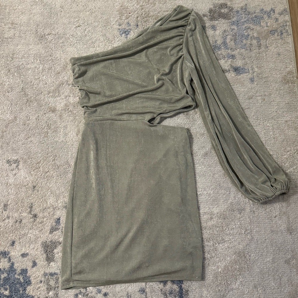 Altar’d State sage green off the shoulder mini dress size Small